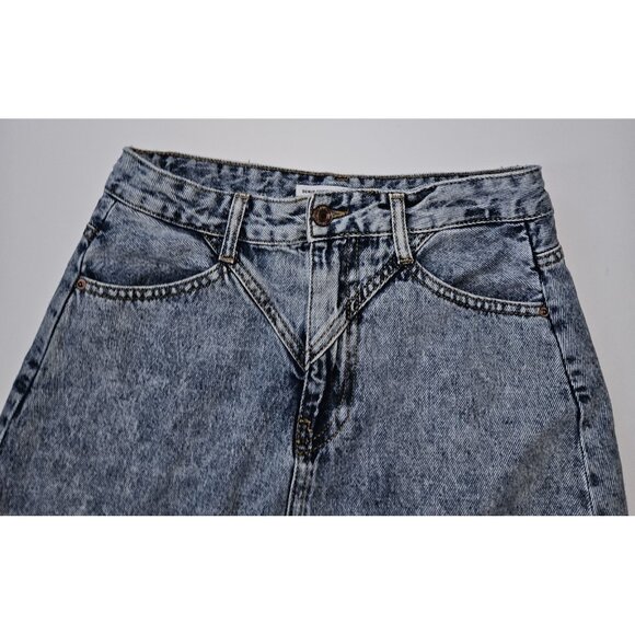 Stradivarius Stone Washed Denim Short Skirt Mini Jean USA Size 4 y2k - Picture 2 of 7